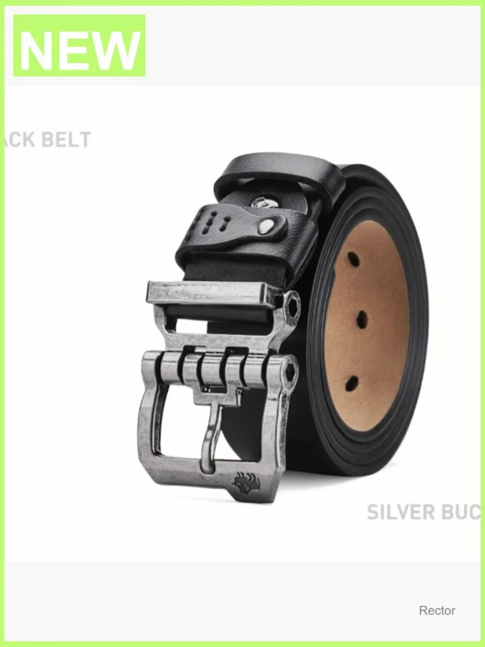 Men's Genuine Leather Dress Belt Classic Heavy Duty Buckle Casual for Jeans